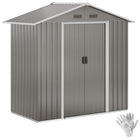 Outsunny Metal Outdoor Storage Garden Shed - 6.5' x 3.5' - Grey-Lots of storage space 