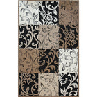 Avocado Decor Valentine Vine Rectangular Area Rug - 2.3' x 3.7' - Black/Ochre-Black/Ochre, Viscose