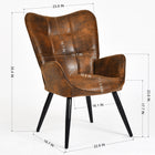 FurnitureR Tufted Accent Chair - Green Velvet-Button tufting and detail stitching for a tailored touch
