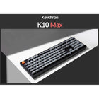Keychron K10 Max White LED Wireless Mechanical Keyboard - Hot-Swappable - Brown Switch - Full-Size Layout - Black-Hot-Swappable Switches: Personalize your typing experience on the fly with hot-swappable switches, allowing you to customize your keyboard with ease without soldering, supporting various MX style mechanical switches.