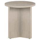 Hudson&Canal Anders 20"W Round Side Table - Alder White-Features easy assembly