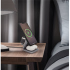 LBT Mag Stream 3-in-1 Magnetic Charging Desktop Origami Stand - Dark Grey-Included Travel Pouch, 30W PD USB-C Wall Charger, 3 ft. Braided USB-C to C