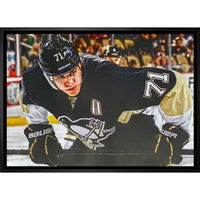Evgeni Malkin Pittsburgh Penguins Face-off - Framed Canvas - 31" x 22"-Premium canvas print with gallery-wrapped edges