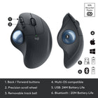 Logitech Ergo M575 Wireless Optical Trackball Mouse - Black-Up to 24 months of use from a single AA battery with the USB receiver, you may even forget your Logitech wireless trackball uses batteries at all
