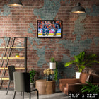 2025 Oilers Celebration 2025 Playoffs - Framed Canvas - 31" x 22"-Officially licensed by the NHL and NHLPA