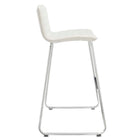 Modway Dive Bar Stool - White-Chrome plated steel piston