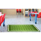 Ashley Productions The Original Fun Mat Mat Runner - 15.5" x 47" - Football Field-Slip-Resistant and Durable: Heavy-duty rubber backing ensures safety and durability, perfect for high-traffic areas.