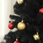 HOMCOM 5' Artificial Christmas Tree with Auto Open - Steel Base - Black-Colour: Black 