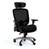 Staples Hyken XL Ergonomic Fabric Swivel Big & Tall Chair - Black-Built with extra width, a reinforced base, and unique adjustability to support Big & Tall users 