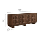 Modway Knox 71 Inch TV Stand - Walnut-Wood Blend Construction