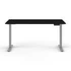 Humanscale EFloat Go 2.0 Sit/Stand Table - 30" x 58" - Black Laminate Surface/Silver Base-Expandable frame accommodates work surfaces from 48"-72" wide and 24-30" deep. Adjustment is simple and streamlined