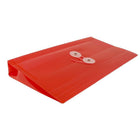 JAM Paper #10 Plastic Envelopes with Button and String Tie Closure, 5.25 x 10, Red Poly, 24 Pack (921B1reg)-1" expansion