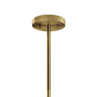Modway Beacon 6-Light Chandelier - Clear/Satin Brass-Requires 6 E26 60W Lightbulbs