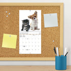 DateWorks 2026 16-Month Mini Wall Calendar - 7" x 7" - Buddies - Bilingual-Features monthly pages for January to December 2026, as well as the last 4 months of 2025