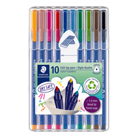 Staedtler Triplus Broadliner Pens – 1.0mm – Assorted Colours – 10 Pack-Broadliner