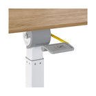 Seville Classics 25.6" W airLIFT Pneumatic Tilting Mobile Desk Cart - Natural Wood-Supports a total weight of up to 35 lb evenly distributed