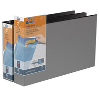 QuickFit Heavy Duty 11" x 17" Spreadsheet Binder - D Ring - 2" - Black - 2 Pack-3 Ring Binder