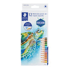 Staedtler Triangular Water Color Pencil - Assorted Colours - 12 Pack-Use wet or dry for different effects