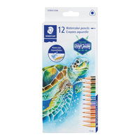 Staedtler Triangular Water Color Pencil - Assorted Colours - 12 Pack-Use wet or dry for different effects