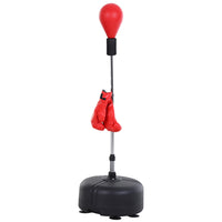 Soozier Boxing Bag Set with 6 Suction Cups and Boxing Gloves-Height adjusts to four positions for personalized training levels