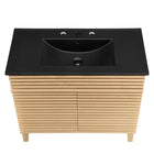 Modway Render 36" Bathroom Vanity - Oak/Black-9