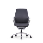 DecentLiving Standard Height-Back Office Chair - Grey-Premium genuine leather office chair