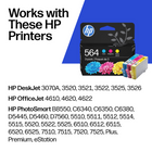 HP 564 Cyan, Magenta & Yellow Original Ink Cartridges, 3 Pack (N9H57FN)-Cartridge yield (approx.) per cartridge: 300 pages cyan, 300 pages magenta, 300 pages yellow