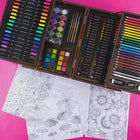 Art 101 Deluxe Art & Doodle Wood - 168 Piece Art Set-Includes 5 coloring pages