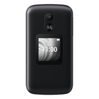 TCL 2.8" Flip Smart Phone - 1 GB RAM - Volcano Black - Unlocked-Dual Displays with an intuitive interface – an external 1.44” preview screen for easy-to-read notifications and an internal 2.8” display, packed with accessibility features