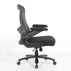 Nicer Interior Flip-Up Bariatric Mesh Back Task Chair-Reinforced metal five-star base with increased weight capacity provides extra stability and support compared to standard bases, ensuring reliable performance for heavier users.