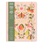 Orange Circle Studio 2027 Just Right Monthly Planner - 9-3/4" x 7-1/2" - Fruit & Flora - Bilingual-Features elastic band for closure and interior storage pocket