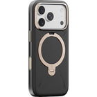 Torras Ostand Q3 VegSkin Series Case for iPhone 17 Pro - Black-10FT Adventure Ready Protection. 2X Tougher Than Military-Grade (MIL-STD-810H) Drop Standards. Beyond military standard protection. Patented ShockMAT impact cushioning. Raised camera lip and screen bezel.
