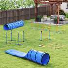 PawHut 11-Piece Dog Agility Training Equipment Set with Carrying Bag-Adjustable height settings accommodate different dog sizes for progressive training levels 