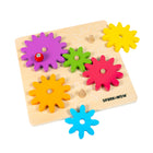 Spark & Wow - Engrenages rotatifs - Ensemble de 7-Conçu pour les tout-petits – Les composants de ce tableau d'engrenages sont épais et légers, ce qui les rend faciles à manipuler pour les petites mains. Le plus grand engrenage dispose également d'une poignée pour une rotation facile