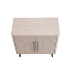 Manhattan Comfort Jodie 31.1" Mid-Century Modern Accent Cabinet - Whitewashed Oak-Home Assembly Required. All Hardware Included