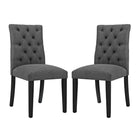 Modway Duchess Fabric Dining Chair - Grey - 2 Pack-Dense Foam Padding for Comfort