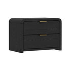 Manhattan Comfort Grace 28" Modern 2-Drawer Nightstand - Black and Gold-9