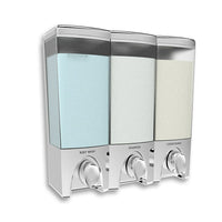 Better Living Clear Choice Dispenser 3 - Chrome-Eliminates shower bottle clutter and container lifts off the wall for easy cleaning and re-filling