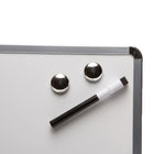 Charles Leonard Framed Magnetic Dry Erase Board with Marker & Magnets, Silver Frame, 11" x 14", Pack of 3-Use with any dry erase marker