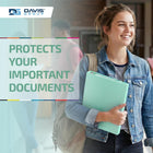 Davis Group - 1" 3-Ring Economy View Binder - Round Ring - Mint-Clear overlay on front cover, spine & back