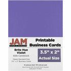 JAM Paper Printable Business Cards - 3-1/2" x 2" - Violet Purple - 100 Pack-Color: Violet Purple