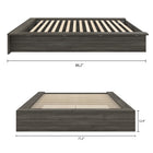 Nexera James Platform Bed - Queen Size - Grey Oak-7