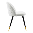 Modway Cordial Dining Chairs - White - 2 Pack-Chair Weight Capacity: 300 lbs.