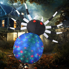 HOMCOM 63" Lit Inflatable Giant Spider Halloween Yard Decoration-Built-in internal white LED lights 
