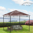 Outsunny 10' L x 10' W Square Gazebo Canopy Replacement UV Protected Top Cover - Orange-Hook and loop fastening is easy to install and remove