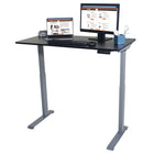 Victor Height Adjustable Full Electric Standing Desk - 4' Wide - Black-4-Memory setting function to set saved heights between 28.7”- 48.4”