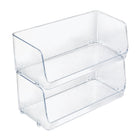 Azar Large Stackable Plastic Narrow Pantry Storage Bin - 2 Pack-Wide design offers generous storage capacity