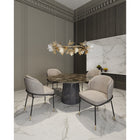 Manhattan Comfort Flor 22.83" Modern Twill Weave Upholstered Dining Chair - Wheat-Upholstered in Beautiful Twill Weave Fabric with High Density Foam Filled Padding