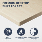 MotionGrey Ergo Pro Reversible L-Shaped Electric 59" W Standing Desk - Light Brown/White-7