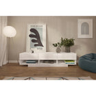 Nexera Rustik 72" TV Stand With 3-Drawers - White-3 open storage spaces for electronic components